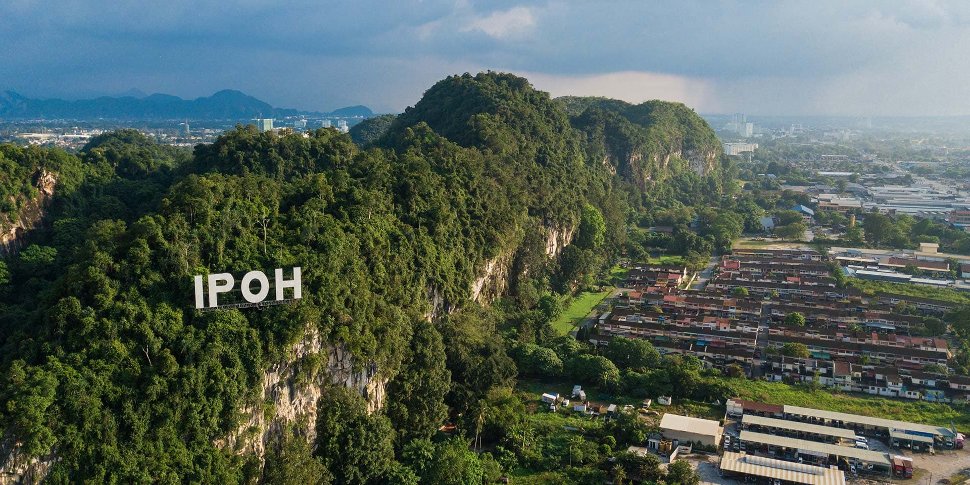 Aerial view of the Ipoh city