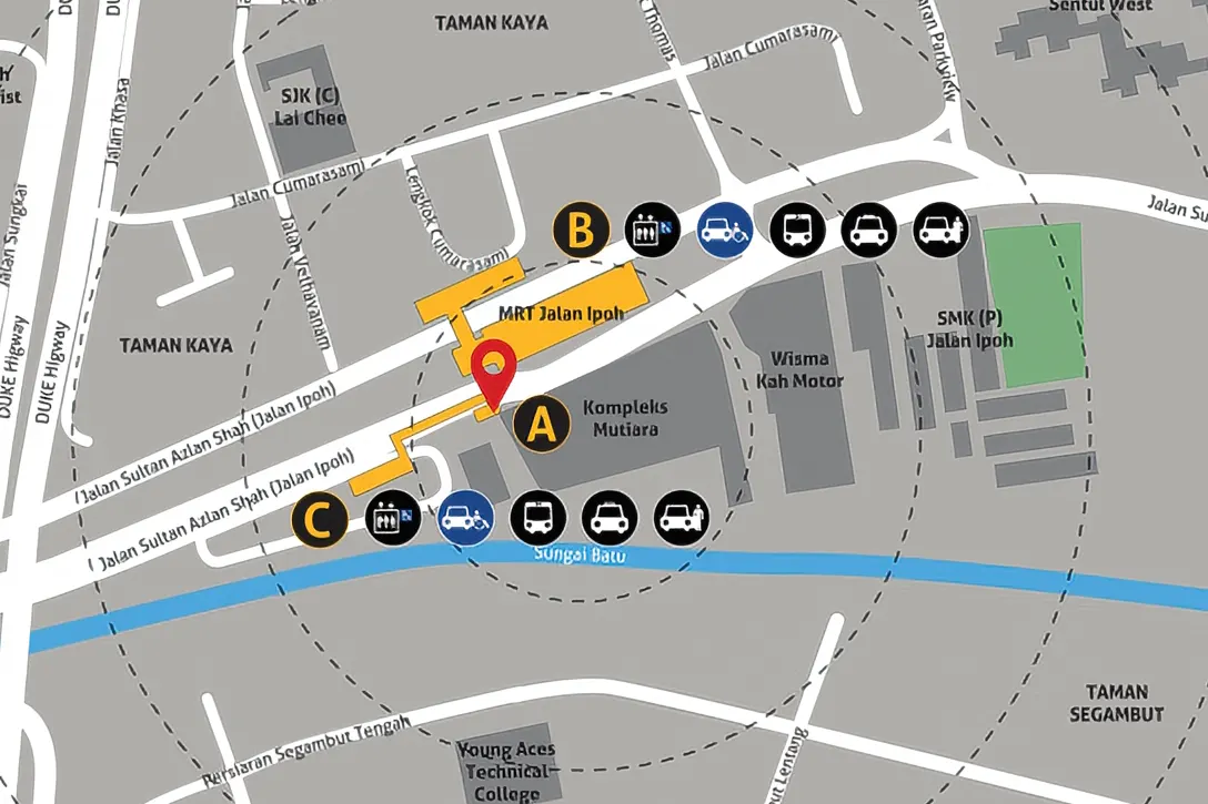 Location of Jalan Ipoh MRT station