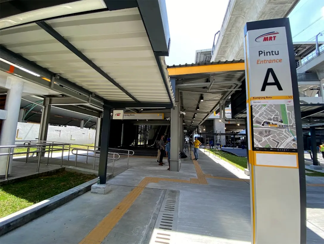 Entrance A of Kampung Batu MRT station