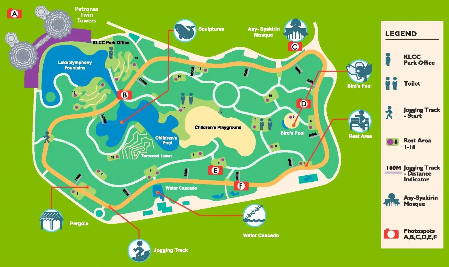 KLCC Park overview map