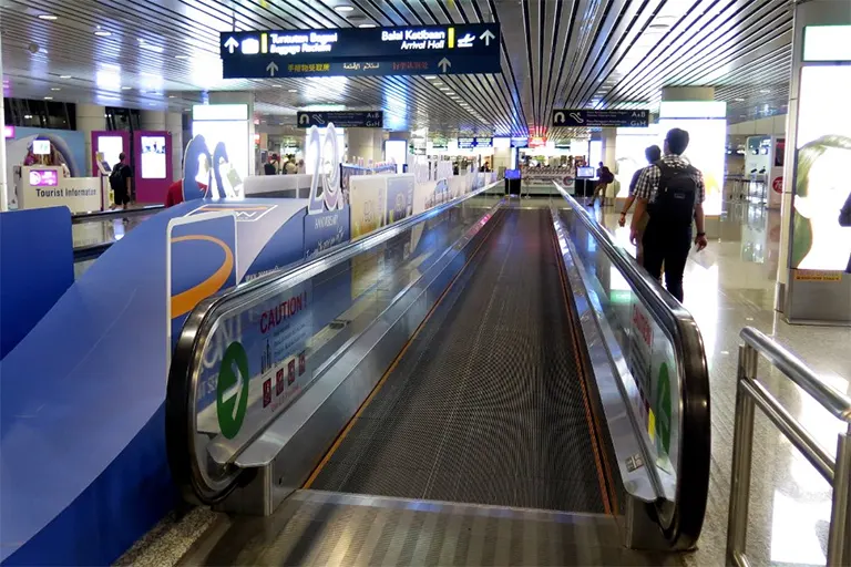 Passengers walking to the baggage reclaim area