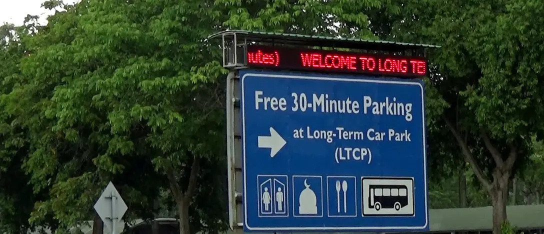Free 30 minutes parking at Long Term Car Park