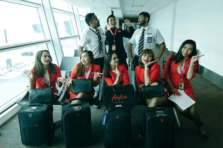 Happy AirAsia crew