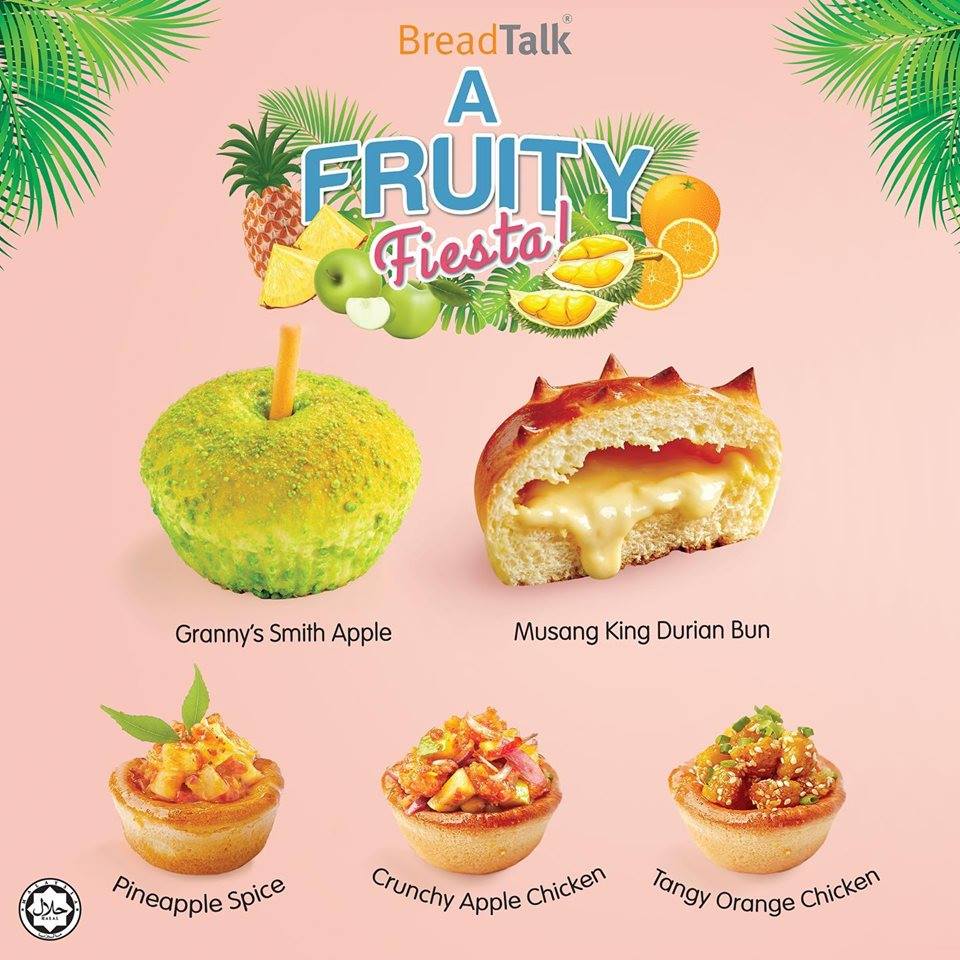 Indulge a Fruity Fiesta with the five new fruitful treats at BreadTalk today!