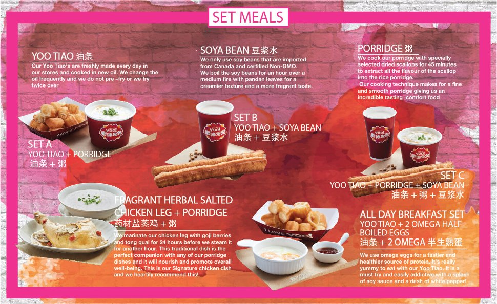 Available set meals