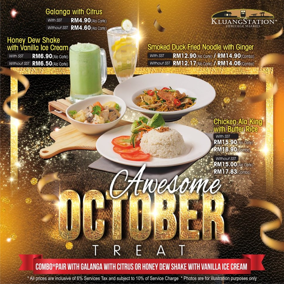 Kluang Station new October menu