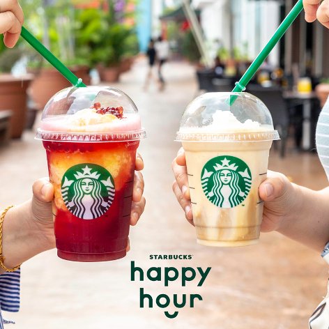Come enjoy Happy Hours at Starbucks