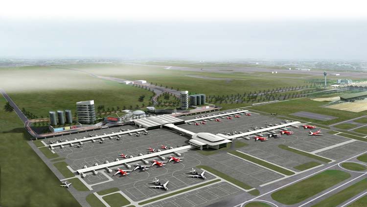 A bigger-than-planned, more efficient low-cost terminal