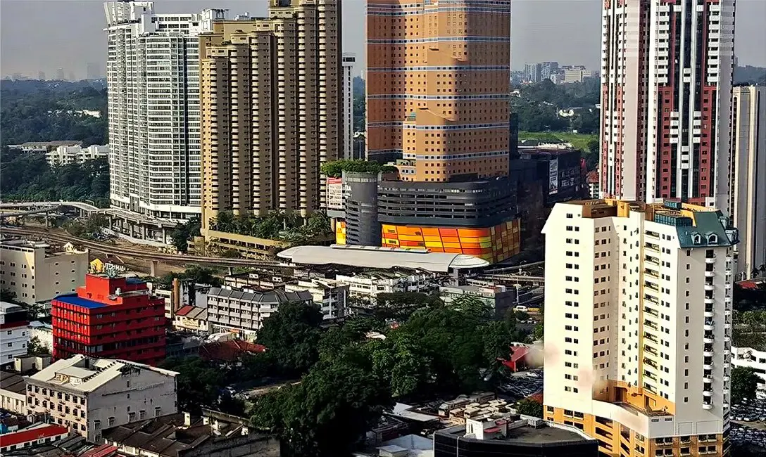 Aerial view of the PWTC LRT station