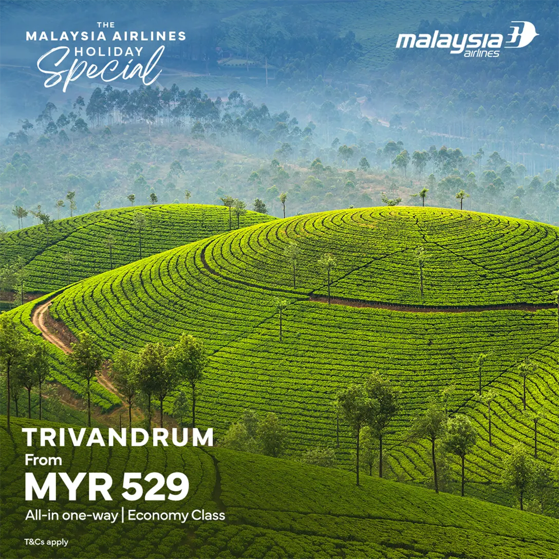 Trivandrum, all-in one way from MYR529