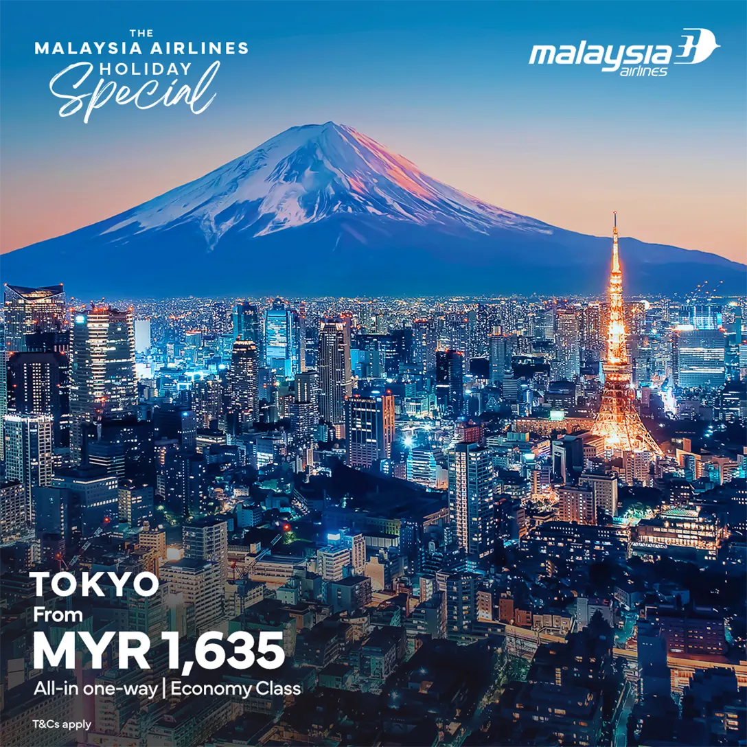 Tokyo, all-in one way from MYR1635