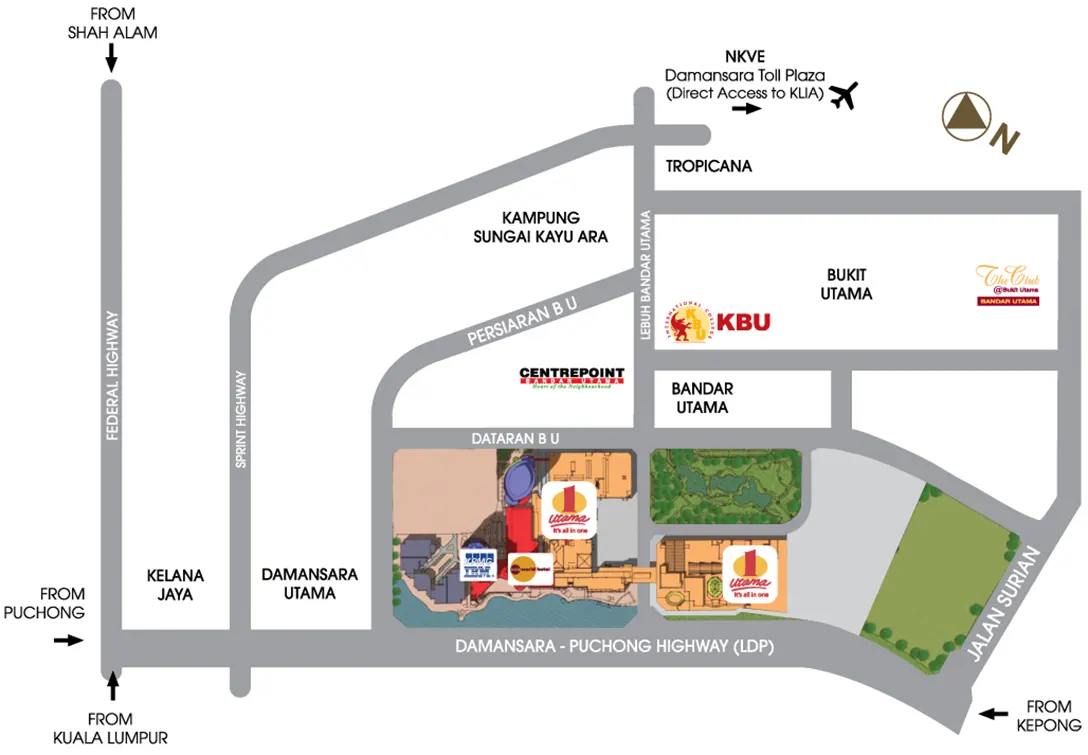 One Utama Shopping Mall layout