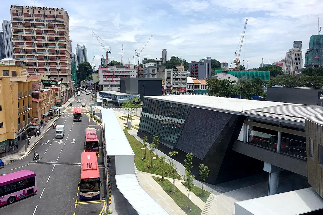 View of the link bridge from the LRT station