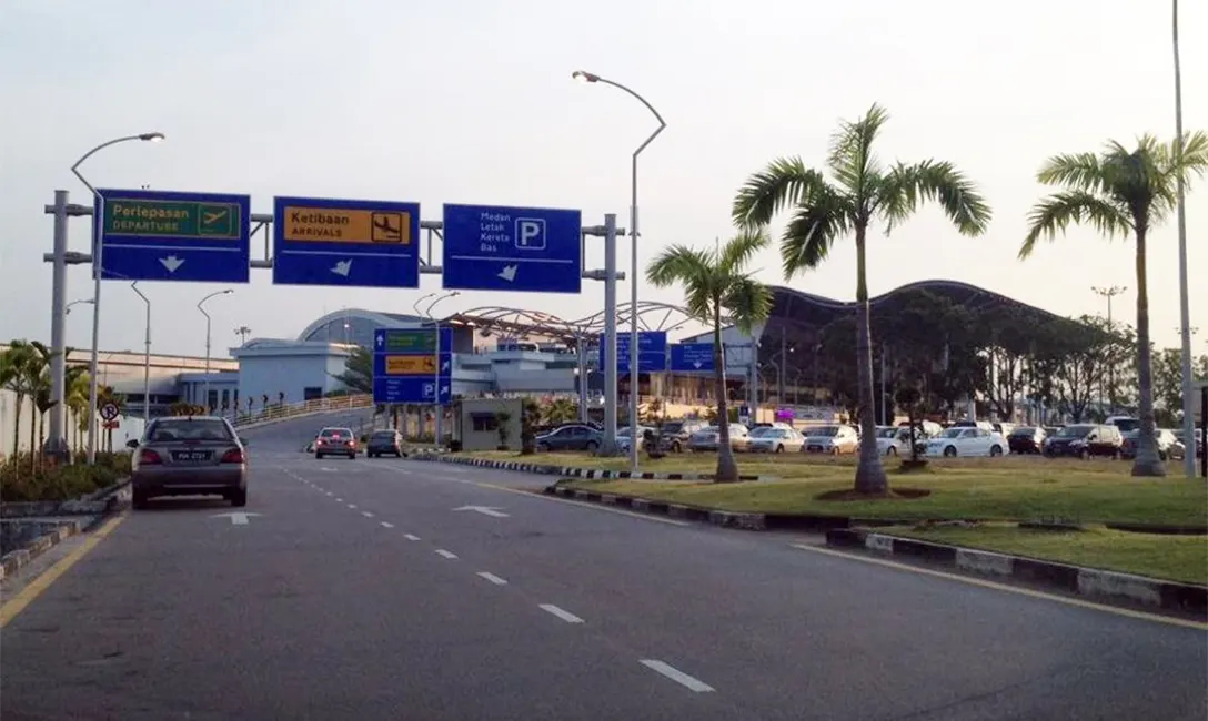 Road leading to the terminal