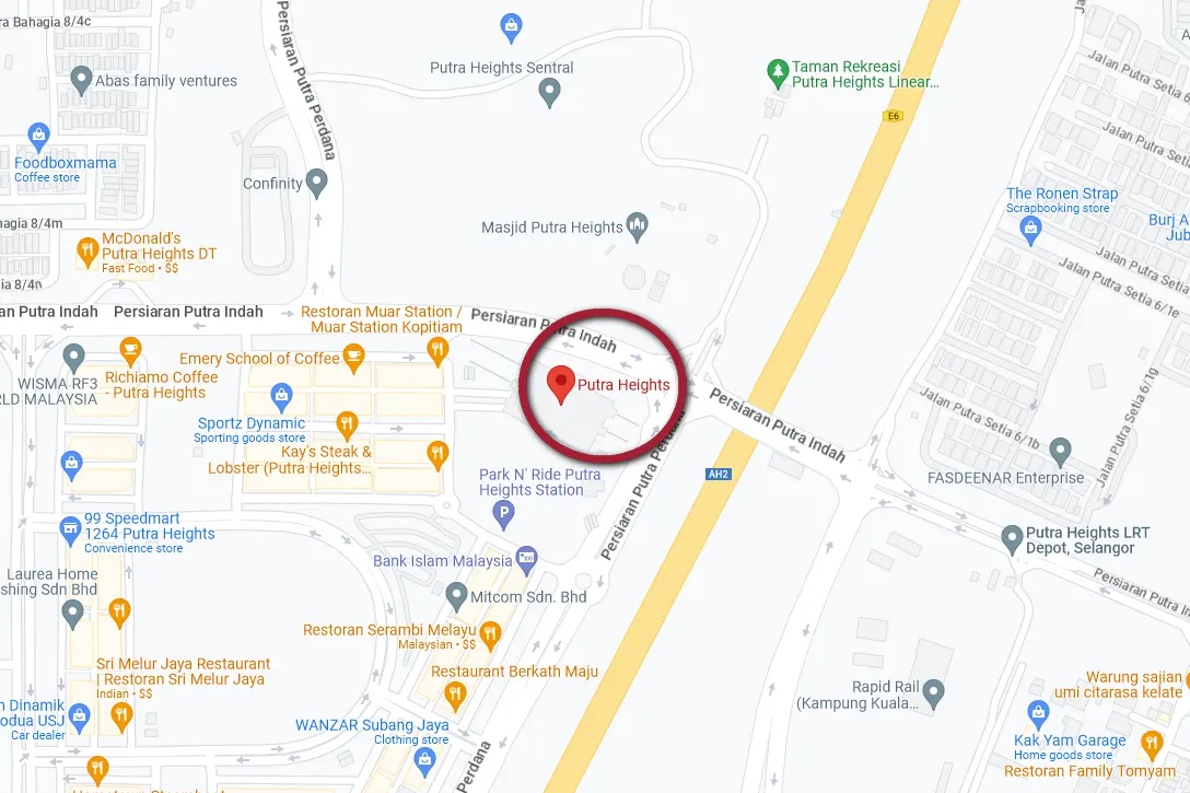 Location of Putra Heights LRT station