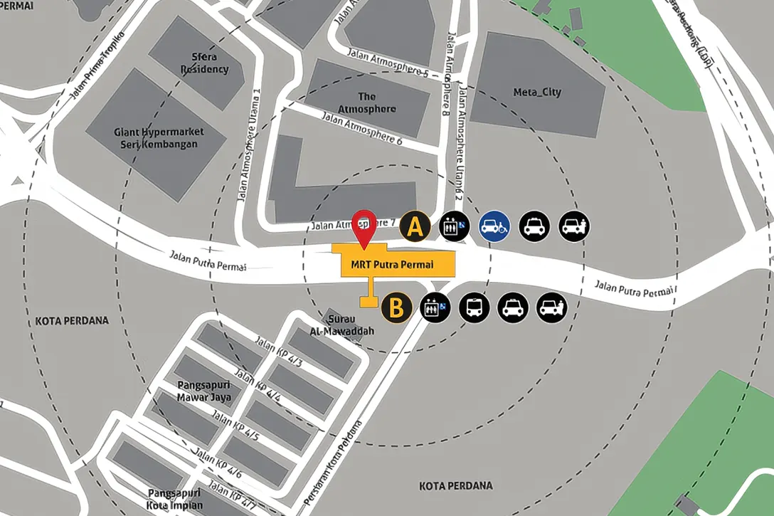 Location of Putra Permai MRT station