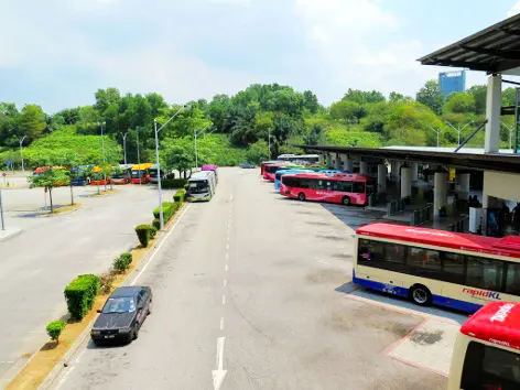 Taxis and buses waiting at Putrajaya Sentral