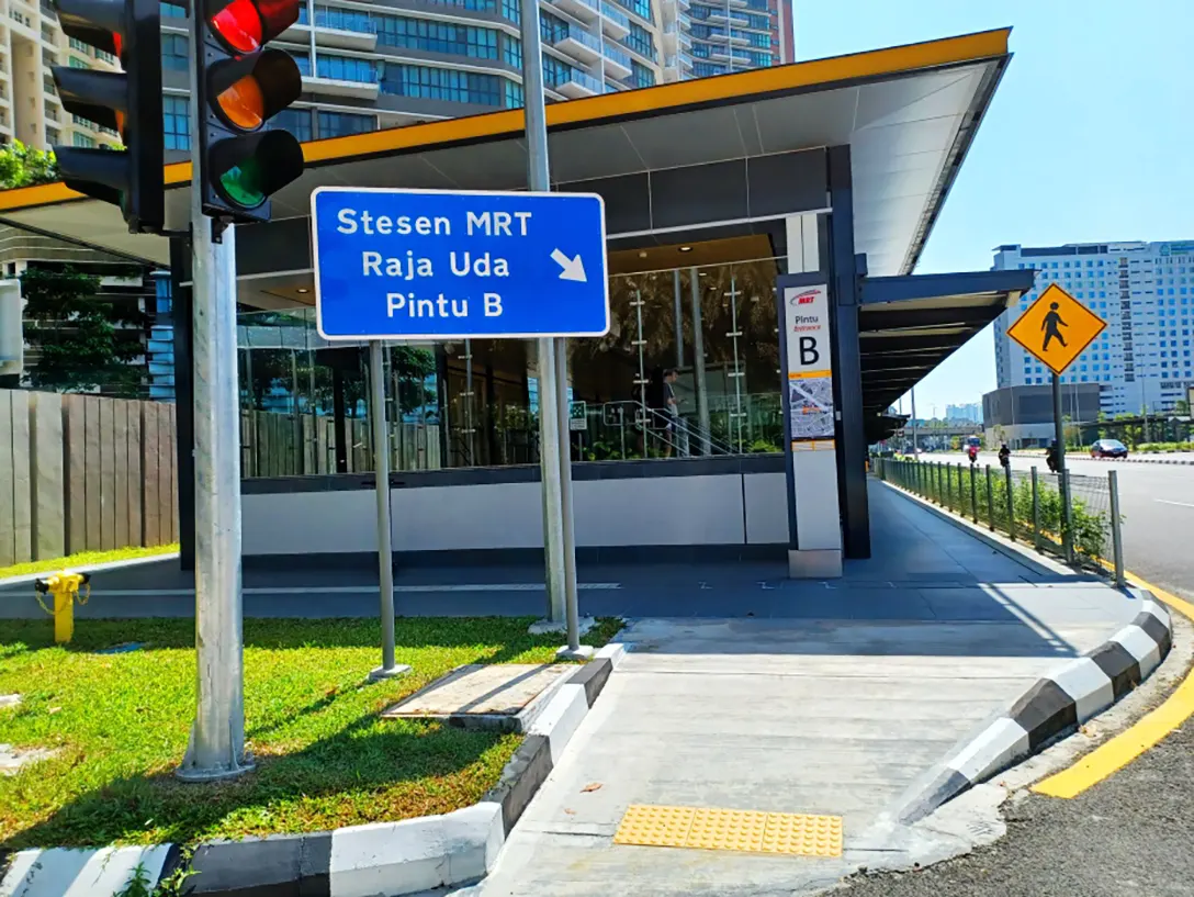 Entrance B of the Raja Uda MRT station