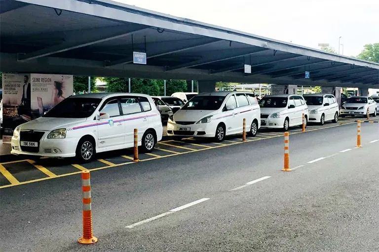 Taxis waiting at terminal