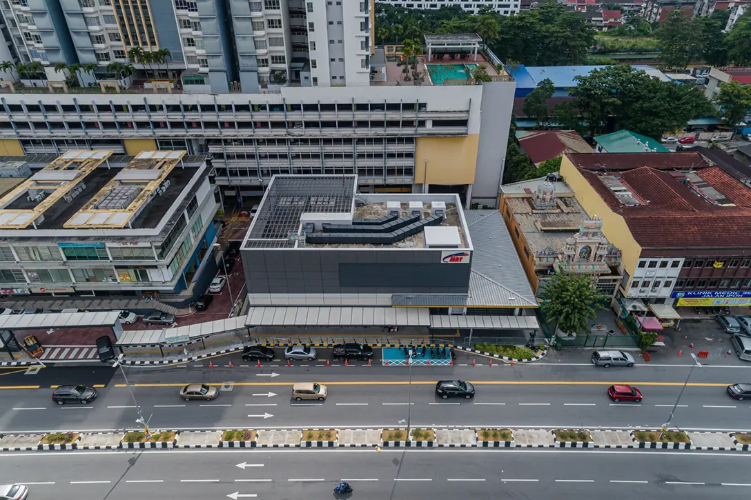 Sentul Barat MRT Station Entrance B overall view along Jalan Sultan Azlan Shah.