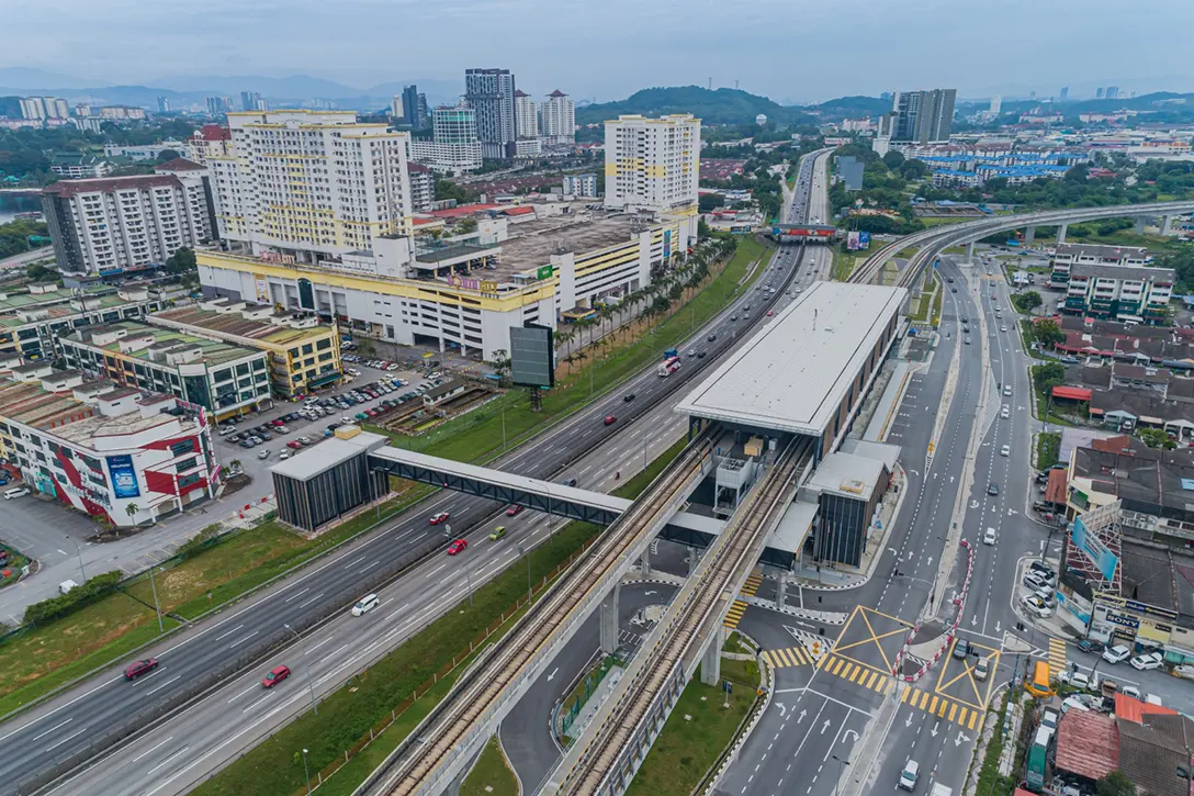 Overview of the station and external works completion at the Serdang Raya Selatan MRT Station