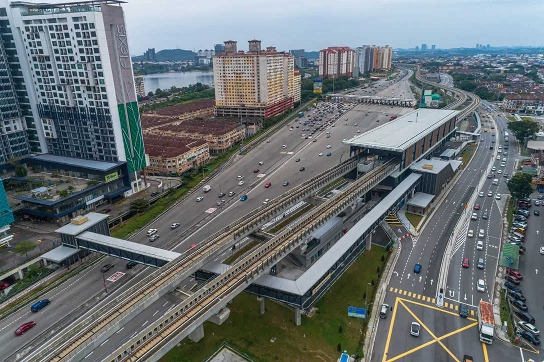 Overview of the station and external works completion at the Serdang Raya Utara MRT Station