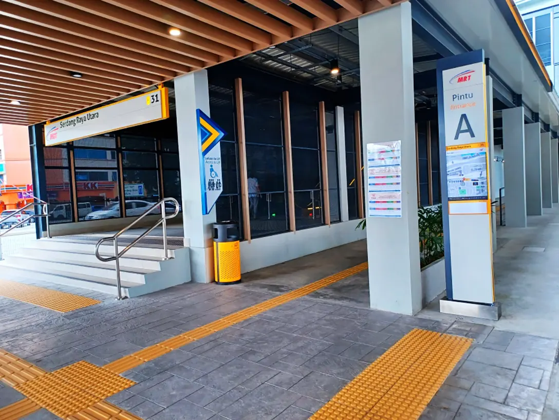 The entrance A of Serdang Raya Utara MRT station