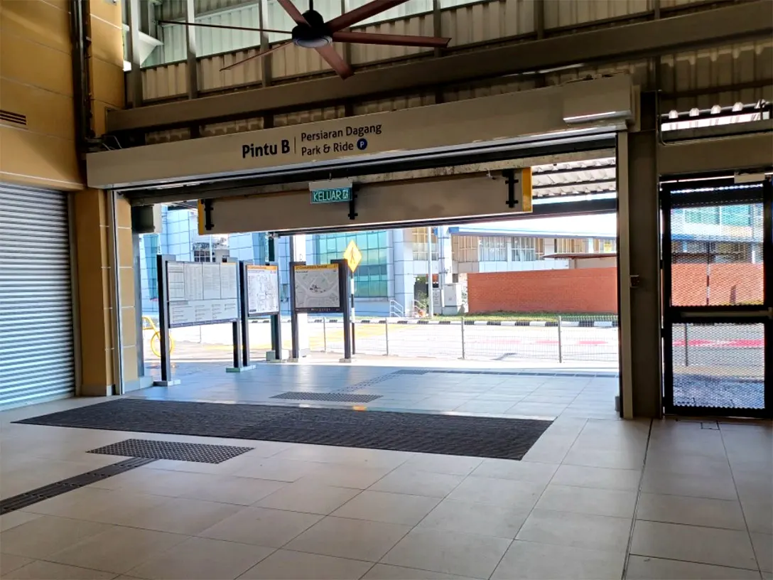 Entrance of the Sri Damansara Sentral MRT station