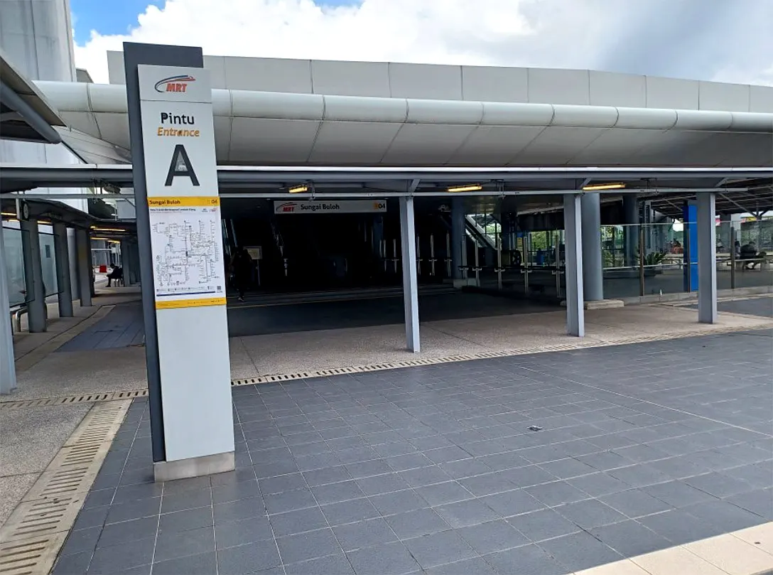 Entrance A to the Sungai Buloh MRT station