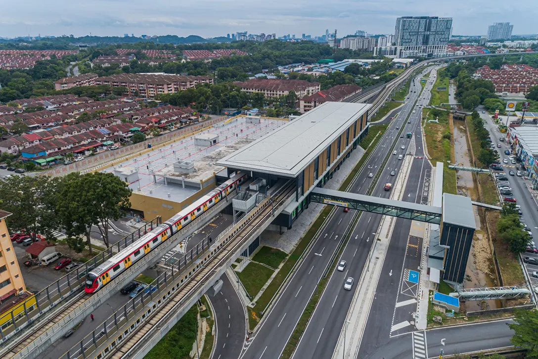 Overview of the station and external works completion at the Taman Equine MRT Station