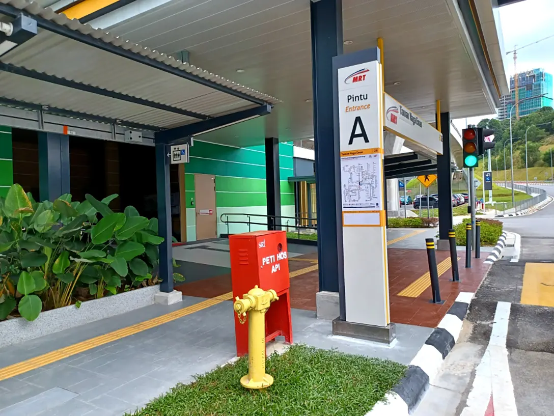 Entrance A of Taman Naga Emas MRT station