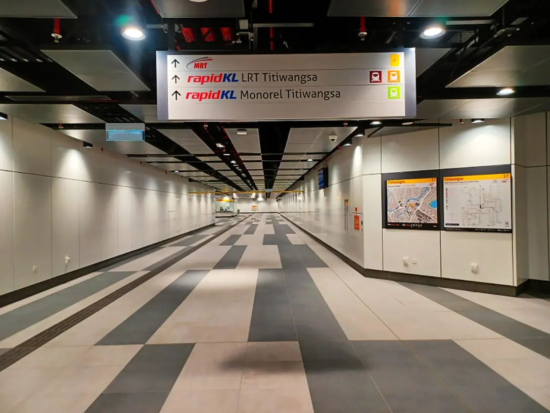 Concourse level at the Titiwangsa MRT station