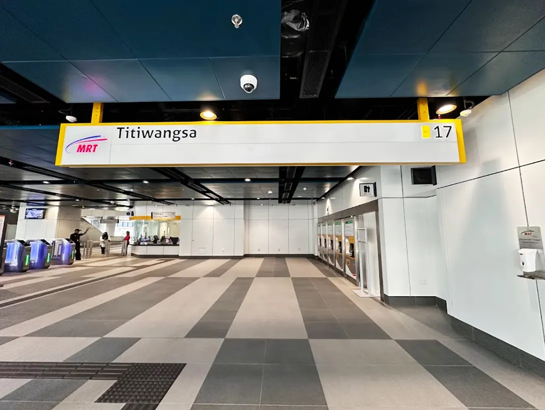 Concourse level at the Titiwangsa MRT station