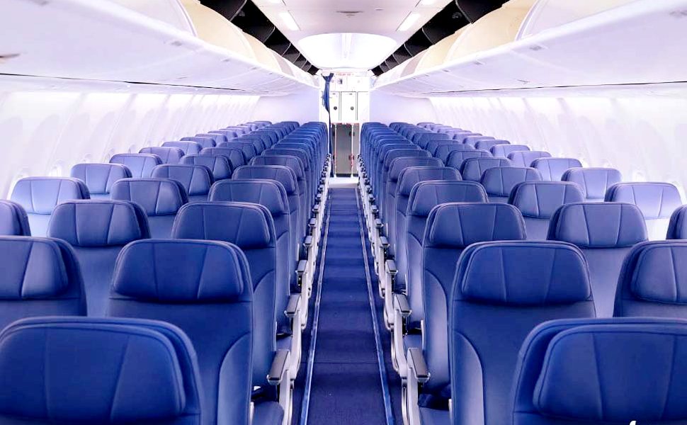 Comfortable and spacious in flight seating