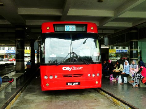 Cityliner bus at Seremban Bus Terminal to Port Dickson