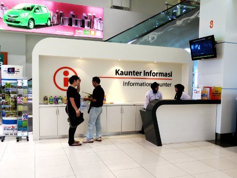 Information counter at the main lobby