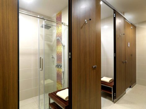 Shower amenities and facilities