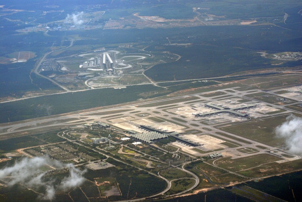Aerial view of KLIA and surroundings