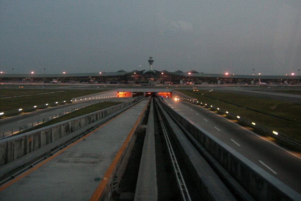 View of Main Terminal Building from the Aerotrain