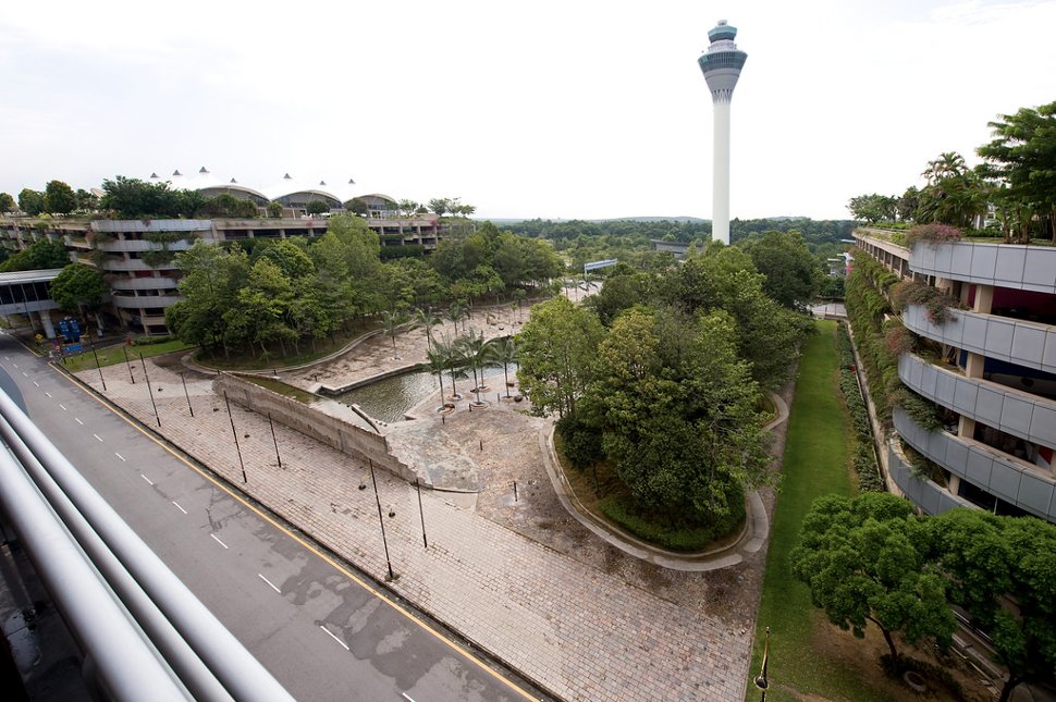 Parking bays and control tower at KLIA
