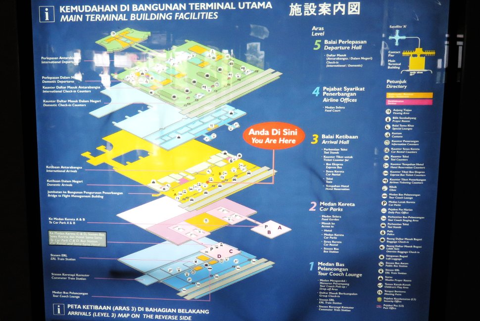 KLIA layout plan, guide on getting around the Kuala Lumpur ...