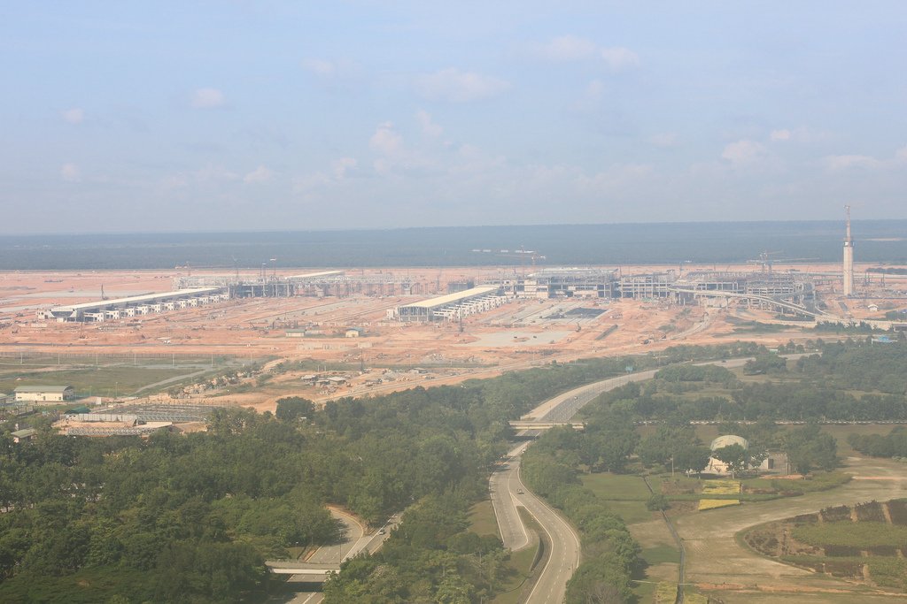 Aerial view of klia2 construction site, 6 September 2012