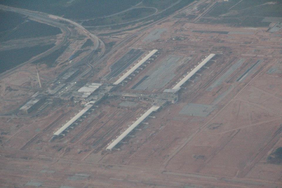Aerial view of klia2 construction site, 7 Oct 2012