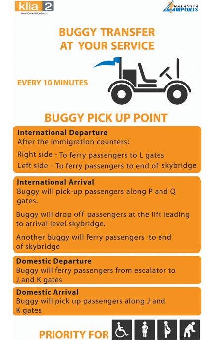 Buggy Transfer Service at Malaysia Airport klia2