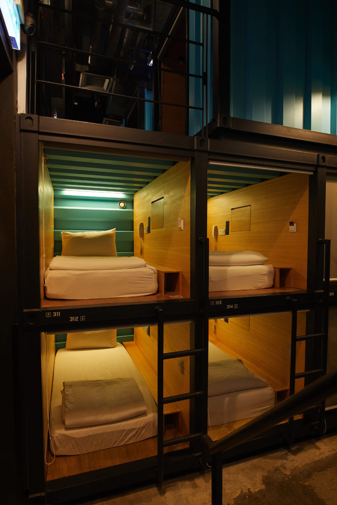 Single sleeping pods and Capsule Suites are two of the options at the klia2 transit hotel.