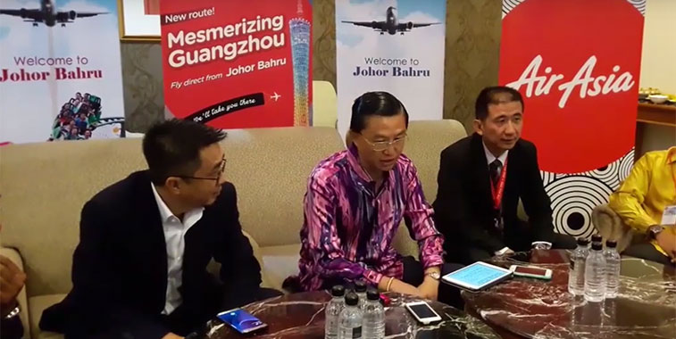 AirAsia held a press conference in Johor Bahru on 29 May to celebrate the launch of the LCC's first route to China from the airport.