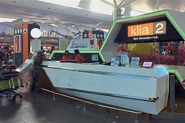 Customer service counter at klia2