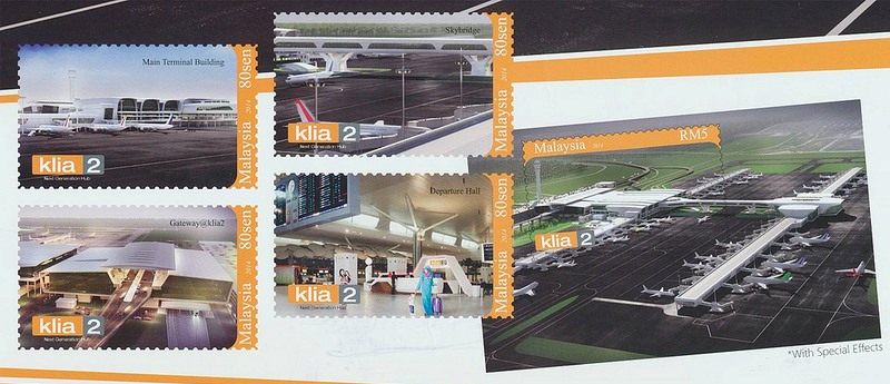 klia2 commemorative stamps