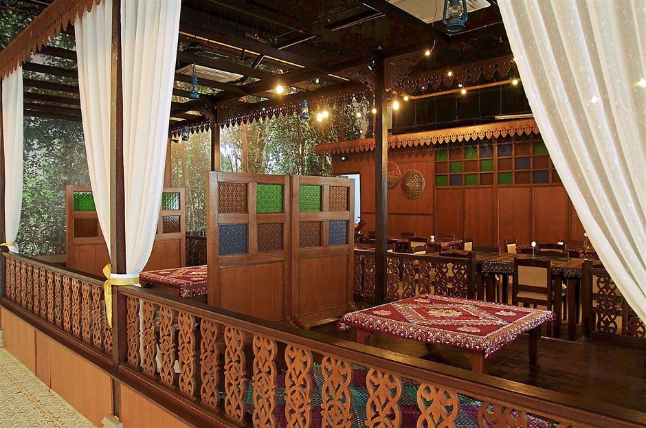 Diners can opt for cross-legged seating areas at Hidang.