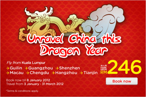 AirAsia Promotion - Unravel China this Dragon Year
